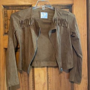 Justice Suede fringed jacket
